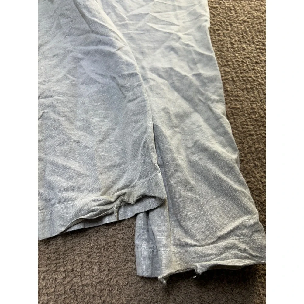 Banana Republic Aiden Chino Mens 31x30 Light Blue Linen Cotton Blend Pants
